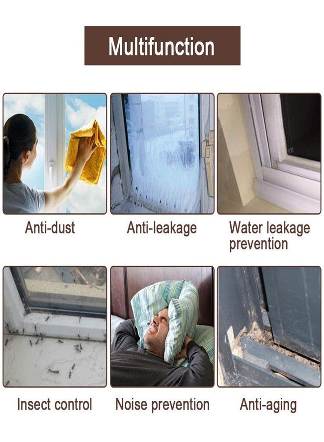 سمارت سيفر شريط مانع للتسرب من مادة EPDM ذاتية اللصق على شكل حرف D (بني) من سمارت سيفر، للأبواب والنوافذ، بطول 5 أمتار (2 × 2.5 متر = 5 أمتار) - عبوة من قطعتين - Image 5